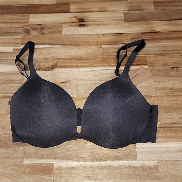 SKIMS NWT ultimate collection push up plunge bra 38DDD onyx black (1881) #B4